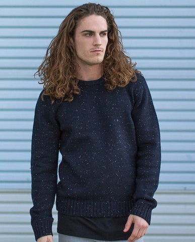 Rose Pistol Ensenada Navy Crew Sweater
