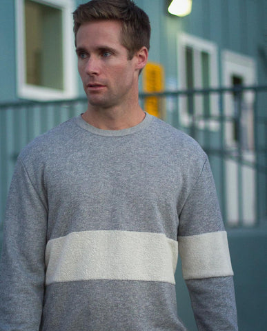 SLVDR One Stripe Grey Crewneck