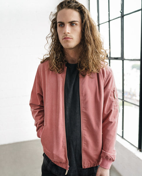 Leather Jacket Bomber Jacket Rose Buy Rose Pink Jackets Coats For