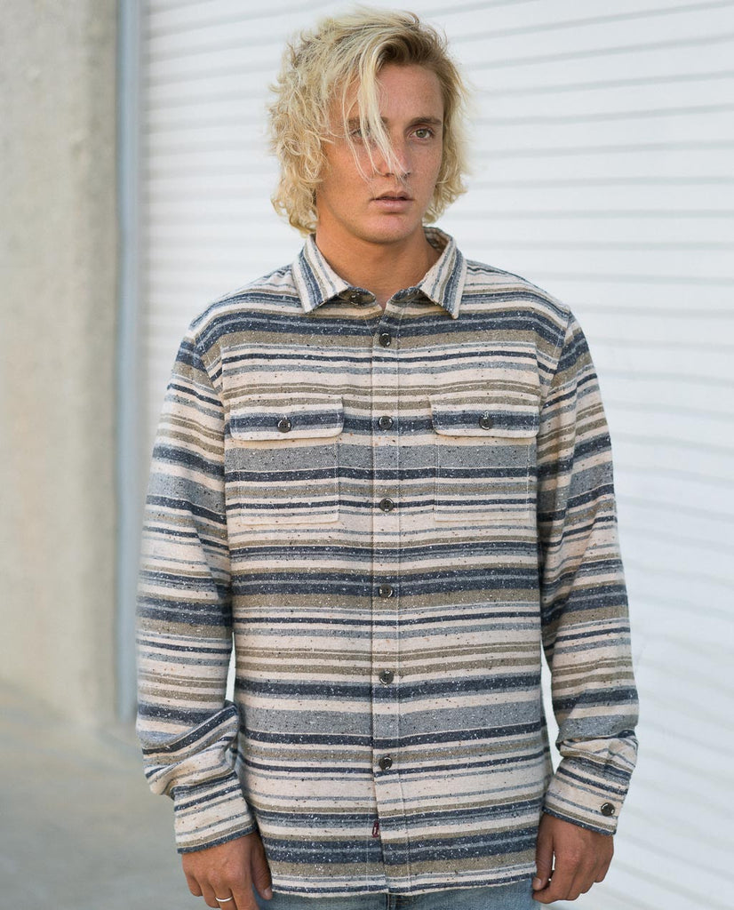 Astrneme Earth Grey Flap Pocket Flannel Astrneme Earth Grey Flap Pocket Flannel