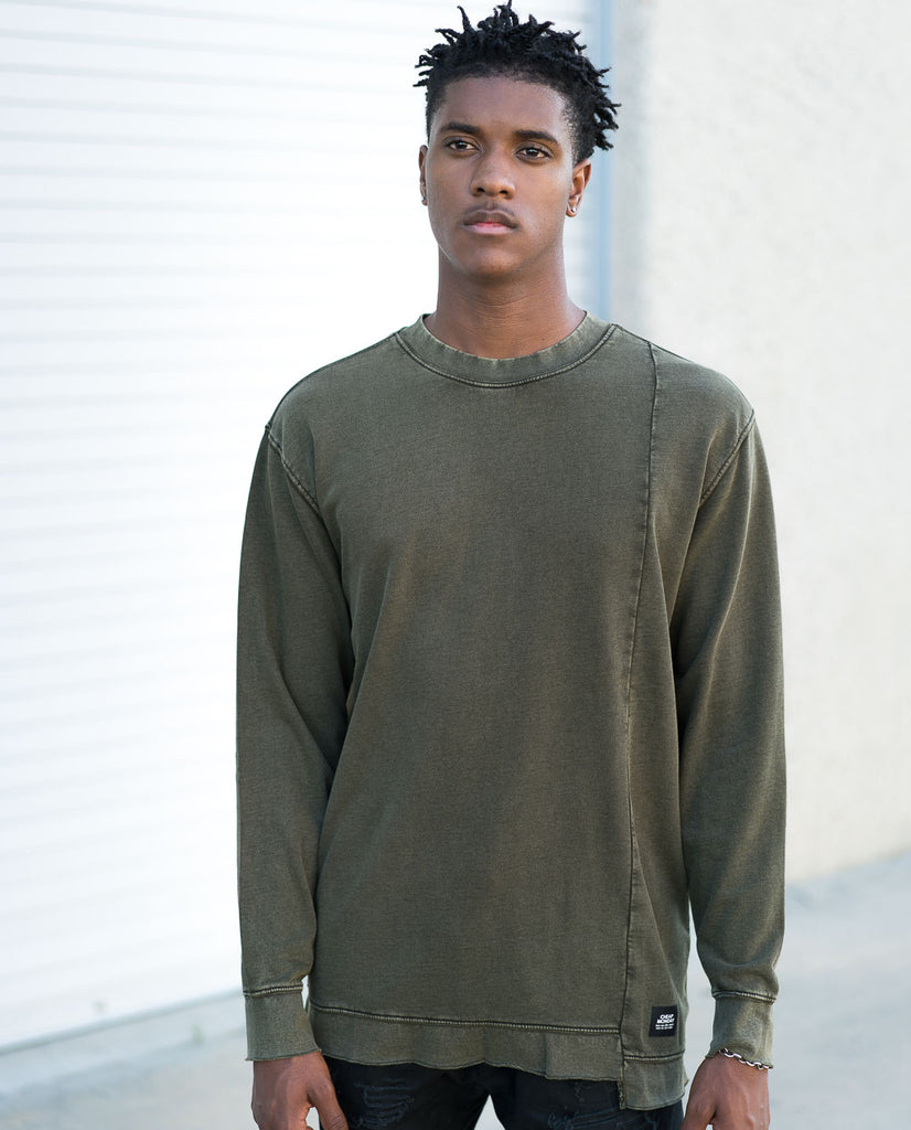 Cheap Monday Default Wash Sweat Mud Green Cheap Monday Default Wash Sweat Mud Green