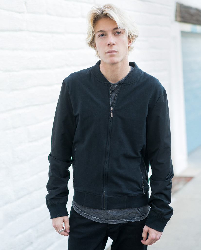 Color Siete Black Varsity Jacket Color Siete Black Varsity Jacket