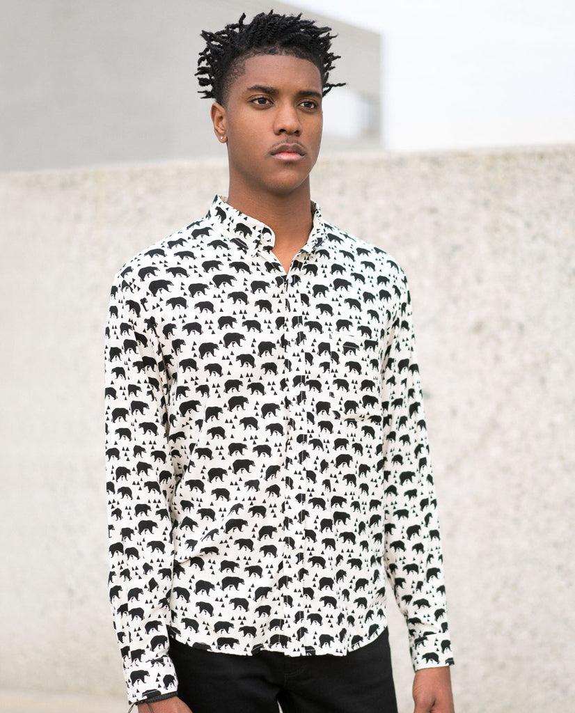 Handsome Me Bears Long Sleeve Buttonup Handsome Me Bears Long Sleeve Buttonup