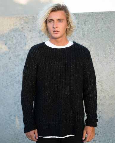 Handsome Me Spec Knit Noir Sweater