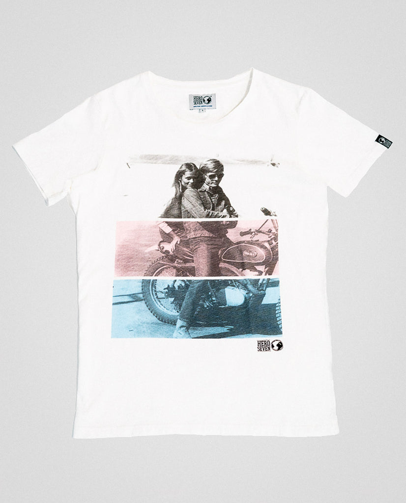 Hero Seven McQueen Ride Graphic Tee White Hero Seven McQueen Ride Graphic Tee White