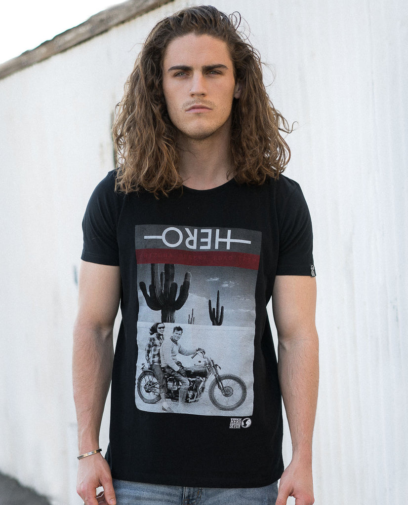 Hero Seven HERO Graphic Tee Black Hero Seven HERO Graphic Tee Black