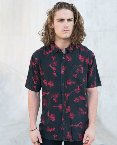 Neuw Black Floral SS Shirt