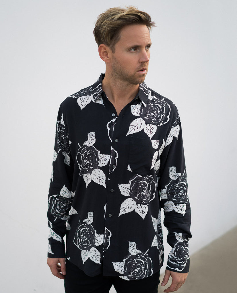 Neuw Black Rose LS Shirt Neuw Black Rose LS Shirt