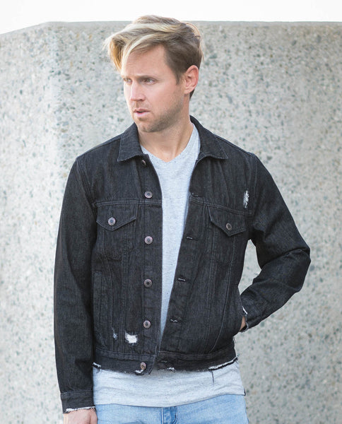 ジャケット・アウター tight knit denim no collar westernshirt tight knit denim no collar westernshirt