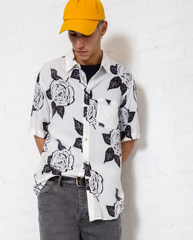 Neuw White Rose Buttonup