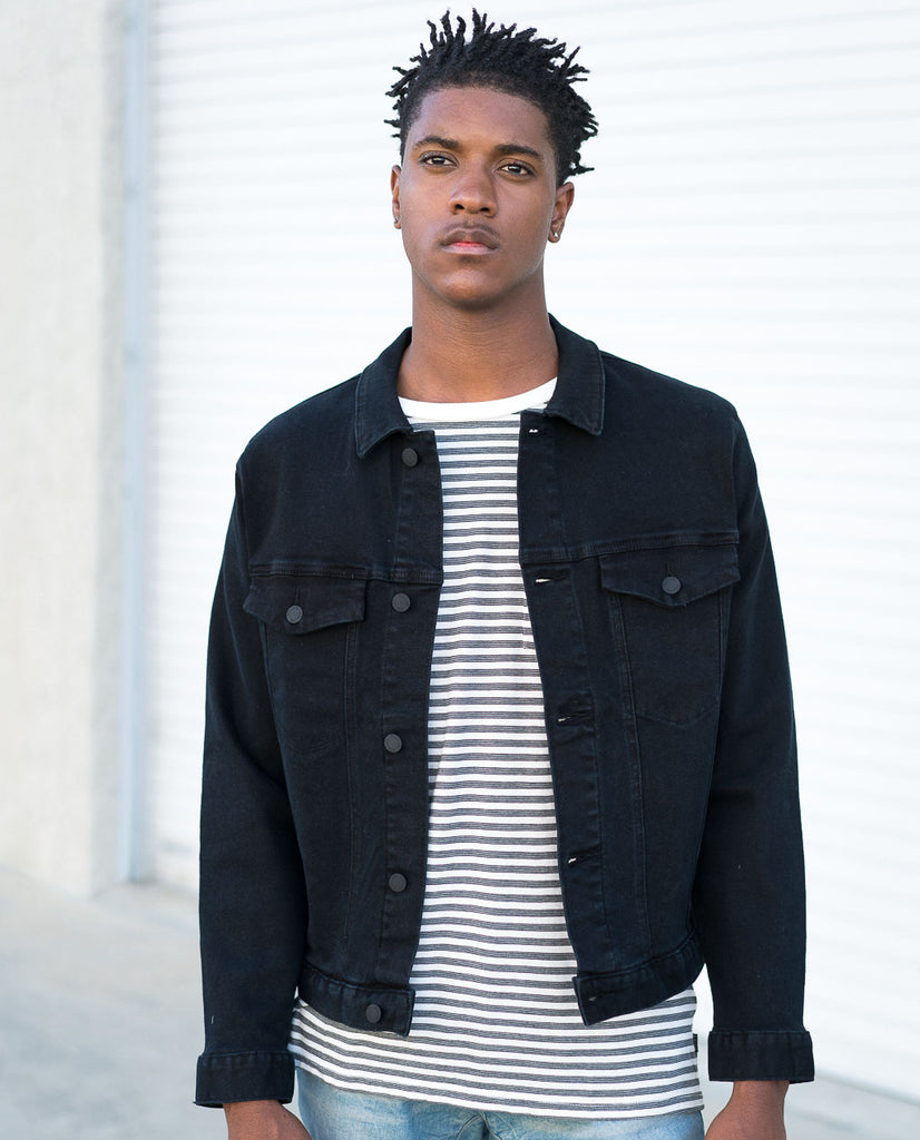 Rollas Denim Jacket Lightning Black Rollas Denim Jacket Lightning Black