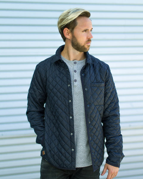 Lightweight Navy Quilted Jacket – AAURA