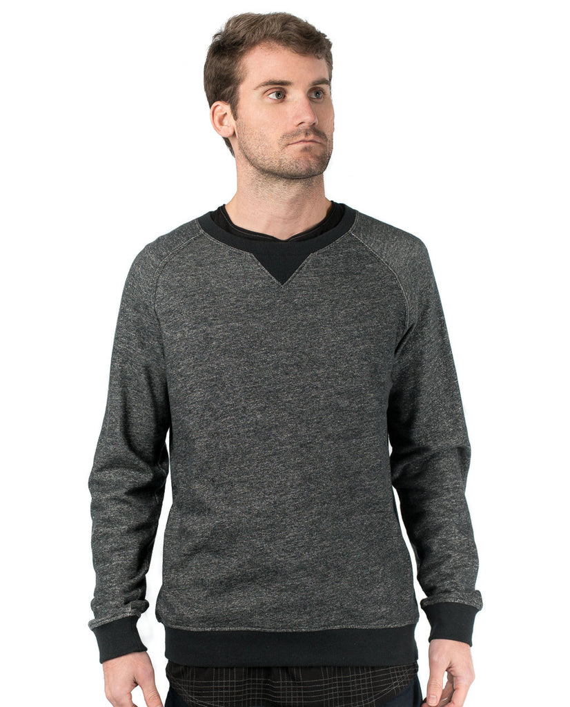 Black Heathered Denim Sweatshirt